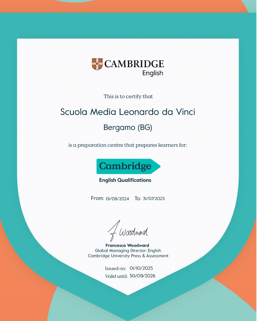 Siamo ufficialmente Preparation Centre Cambridge English